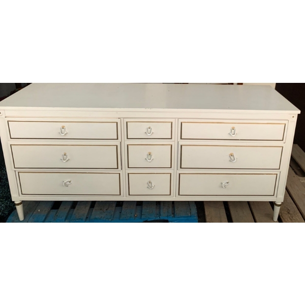 White Wooden Dresser - 68W, 19D, 32T
