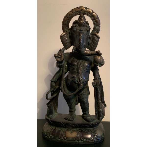 Solid Brass Hindu God - Ganeisha 15T 
