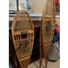 Image 2 : Two sets of authentic original snowshoes Traditional made with wooden frame and a lacing of rawhide 