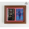 Image 2 :  Collection Of RCMP Pins and Tartan With Soilder Silhouette, Framed 