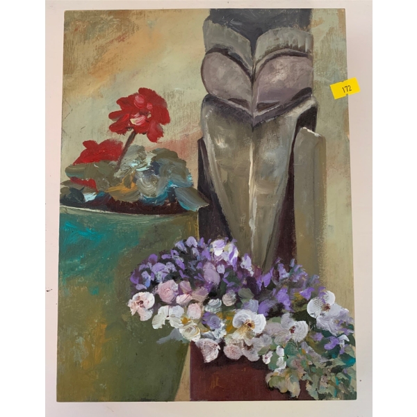 Joanna Drummond Oil On Board Flowers 9 x 12