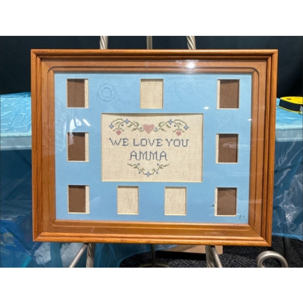 Frame for Children, Cross Stitching in the Middle