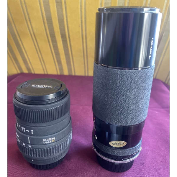 SIGMA Zoom 55-200mm 1:$-5.6 & TAMRON 1:5.6 7405327 BBAR Multi-C