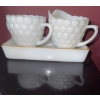 Image 2 : Vintage Anchor Hocking Milk Glass Collectibles - Hobnail Pattern 