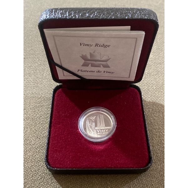2002 Canadian Five-Cent Silver Coin Commemorating Vimy Ridge
