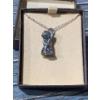 Pen Delfin - Sterling Stamped Chain w/ Rabbit Pendant 6.1g 