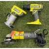 Image 1 : 18V Cordless RYOBI Power Tools - Driver/Drill Angle Grinder & Compact Fixed Router