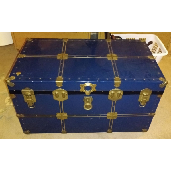 Large Blue Steamer Trunk w/ insert