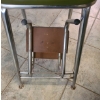 Image 4 : Vintage Green Vinyl Chair/ Step Stool 14 W, 16 D, 38.5 T w/ Step Closed