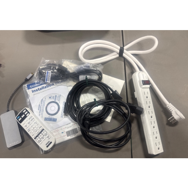 Epson EX5260 Pro Projector With Cords, Attachments, Remote, and Carry Bag