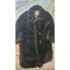 Image 1 : Mens Black Faux Fur Coat with Double-Breasted Button Closure