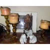 Image 1 : Polar Bear Trio Pedastal Candle Set Handcarved Figurine 8T & More