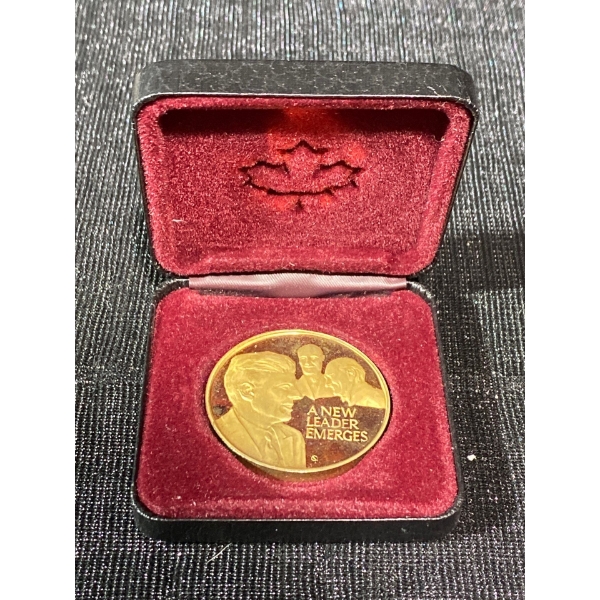 " A New Leader Emerges" JFK Medallion
