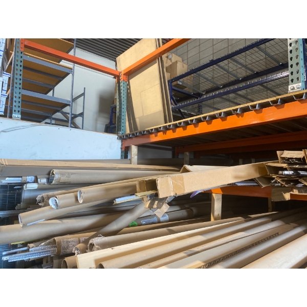 Metal Profiles and Rolls of Material in Storage