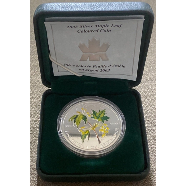 2003 Maple Leaf One Ounce Fine Silver Coin 