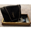 Image 1 : Yves Saint Laurent Monogram Envelope Bag w/ Adjustable Chain Link Shoulder Strap