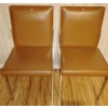 Image 1 : Mid Century Accent Chairs Chrome Base w/ Vegan Leather Upholstery