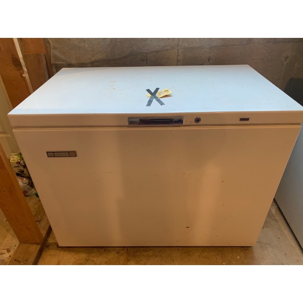 Coronado Freezer 46"L35"T, 27"W. Original Key. Heavy buyer responsible for removing.