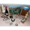 Image 1 : Oil On Board Landscape Art 7x5 w/  Assorted Vintage Fashion Accessories 