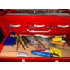 Image 6 : Mastercraft Rolling Tool Chest- Red Multiple Drawered Tool Box Full Of Various Tools & Garage Goodie