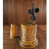 Image 2 : Vintage Brass Blowtorch with Wooden Handle and Cast Iron Components