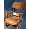 Image 2 : Wooden Rocking Chair w/ Spiral Details 25.5 W, 33 D, 38 T 
