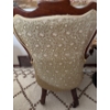 Image 6 : Antique Art Nouveau Straw Chair on Wheels, Ornately Carved, Slight Scratch on Back - 27W, 41T