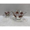 Image 1 : Glass Bowls with Brown and Gold Coloured Designs