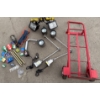 Image 1 : Multiple Shop Lights, Assortment of Bearings, Springs, & More W/ Dolly
