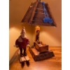 Wood Lamp & Wood Carved Skier