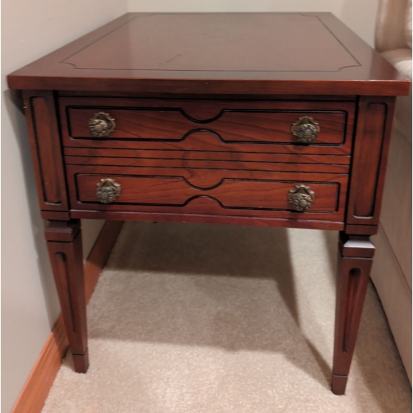 Solid Cherry Wood End Table w/ Drawer 18X29x22
