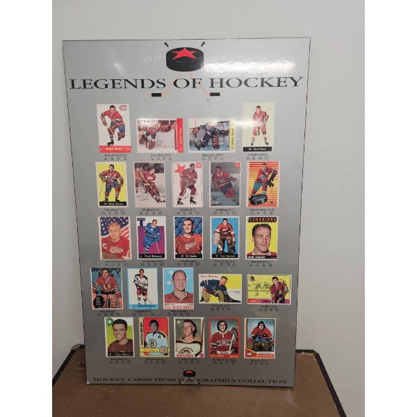 Legends of Hockey Poster With 1992 ProGraphics Card Collection, 22x34