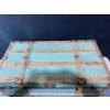 Image 4 : Turquoise Wooden Chest Length: 36 1/2" Width: 19" Height: 20 3/4" 