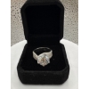 Image 2 : 5ct Round Moissanite Set with 130 Round Cubic Zirconia 925 Silver Ring - Size 7