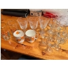 Image 1 : 6 Avon glasses, 3 vintage water goblet is the Berlin pattern by Kusak Cut Glass Works, vintage drink