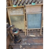 Image 1 : Antique Washboards (2) and Cast Iron Wellpump 