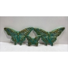 Image 1 : 3 Chalk Teal and Gold Butterfly Wall Hangings - Smaller 8W, Larger 15W