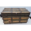 Image 1 : Vintage Wooden Trunk with Metal Accents and Worn Interior