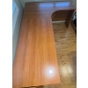 Image 2 : Home Office Essentials -  Teak L Shaped Desk w/ Matching Teak Filing Cabinet 32x16x33