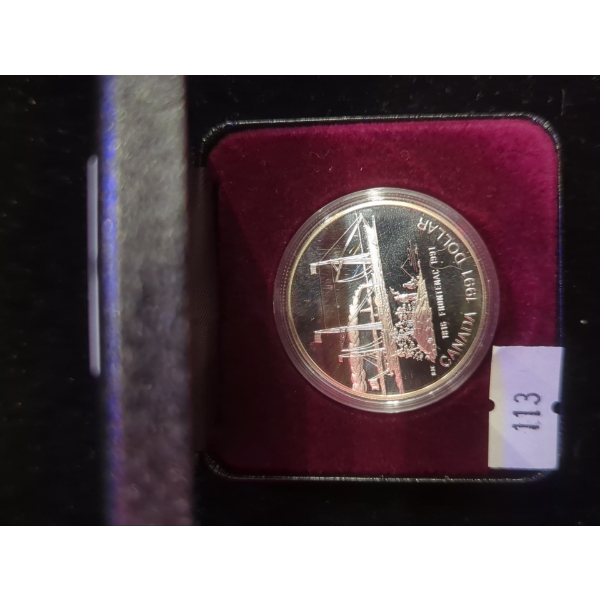 RCM 1991 175th Anniversary of the S.S. Frontenac Silver .50 Dollar 23.32g