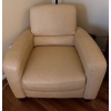 Italsofa Gorgeous Cream Singler Seater Leather Chair - 36W, 34D, 36T 
