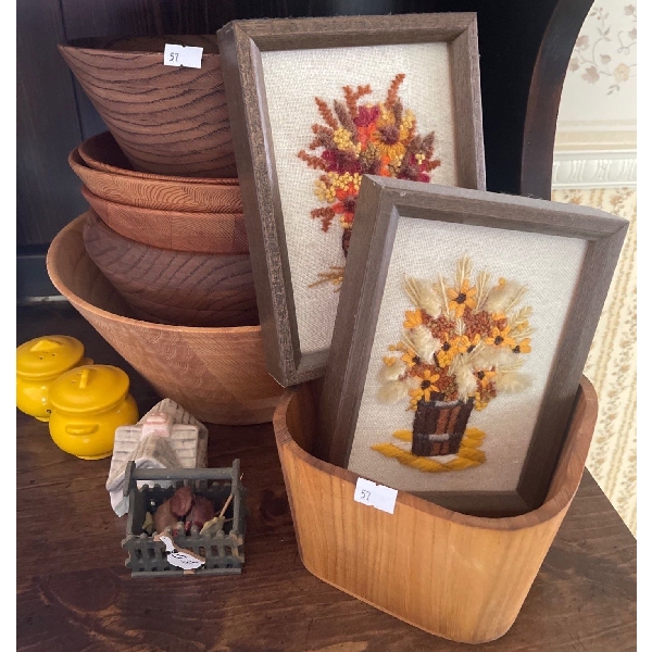 Mid Century Teak Bowl Collection & Decor