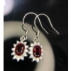 Image 1 :  Silver Spessartite Garnet gemstone Earrings 1.77 ct Certified ($1,209 Appraisal)