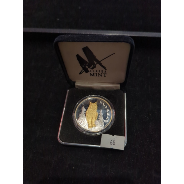 2003 State of Alaska Lynx 1oz Proof Silver 99.99 coin