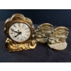 Image 1 : Bronze Western Coach Book Ends & Western Clock