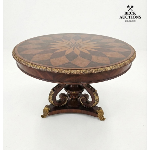 Maitland Smith Round Side Table Regency / Empire Revival 38D x 29T 