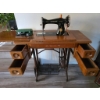Image 6 : 1930's Singer Model 15-91 Sewing Machine with Attached Table- Tested and Working!