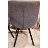 Image 2 : Four Grey Fabric Dining Chairs with Metal Legs