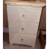 Image 2 : Three-Drawer Painted Wood Chest with Framed Wall Mirror