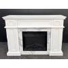 Image 1 : Large White Electric Fireplace By Canvas Model No. SP2320-HE-FGPB,  w/ Side Storage - 54W, 15D, 38T 